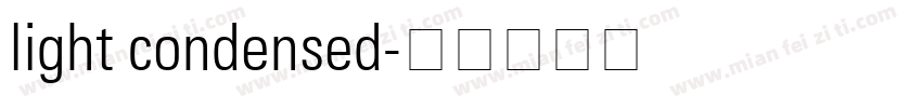 light condensed字体转换